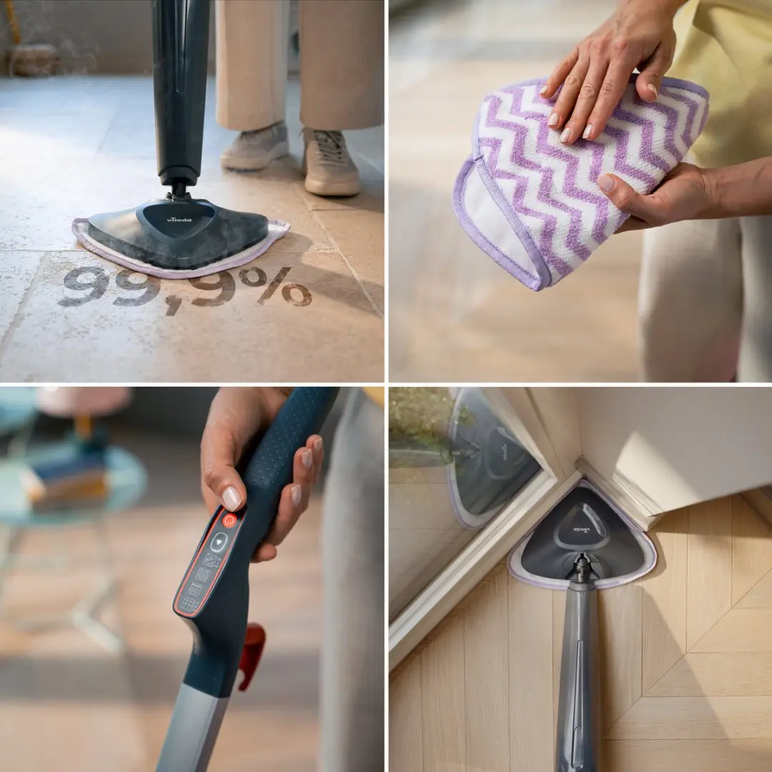 Vileda Steam Plus Pro Sensitive Microvezelpads 180855 - 2 Stuks Wit