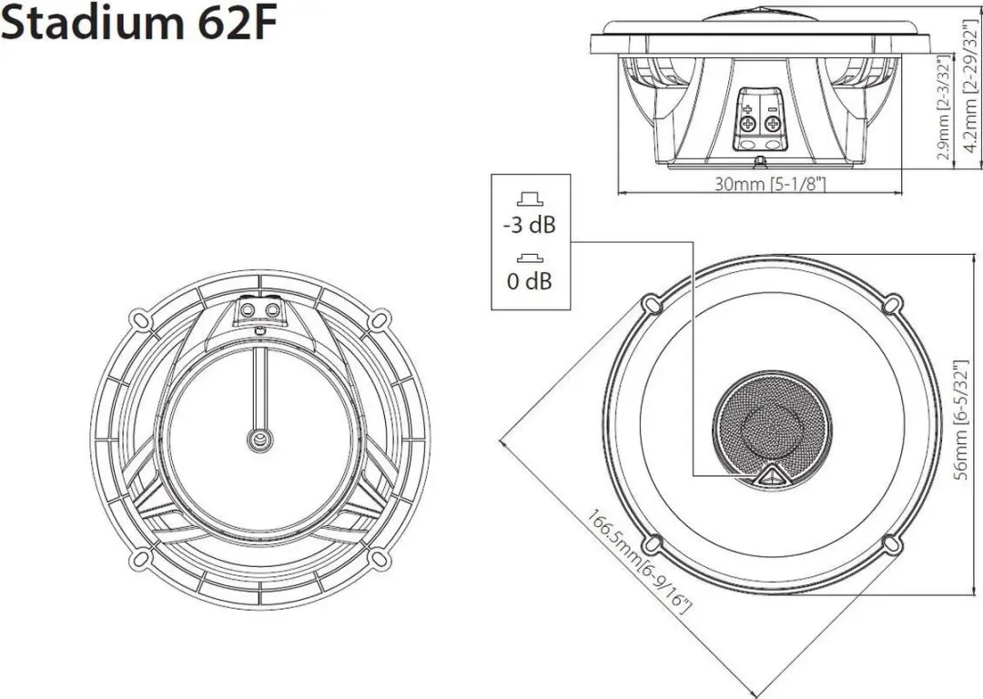 JBL Stadium 62F 2-Weg Coaxiale Auto-Speakers 255W - Zwart