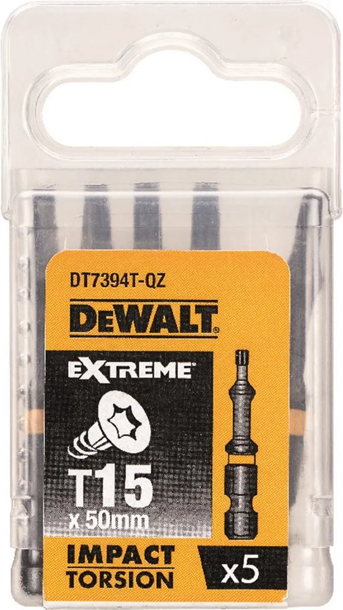 DeWalt DT7394T-QZ Torx T15 Schroefbits 50mm - 5 Stuks