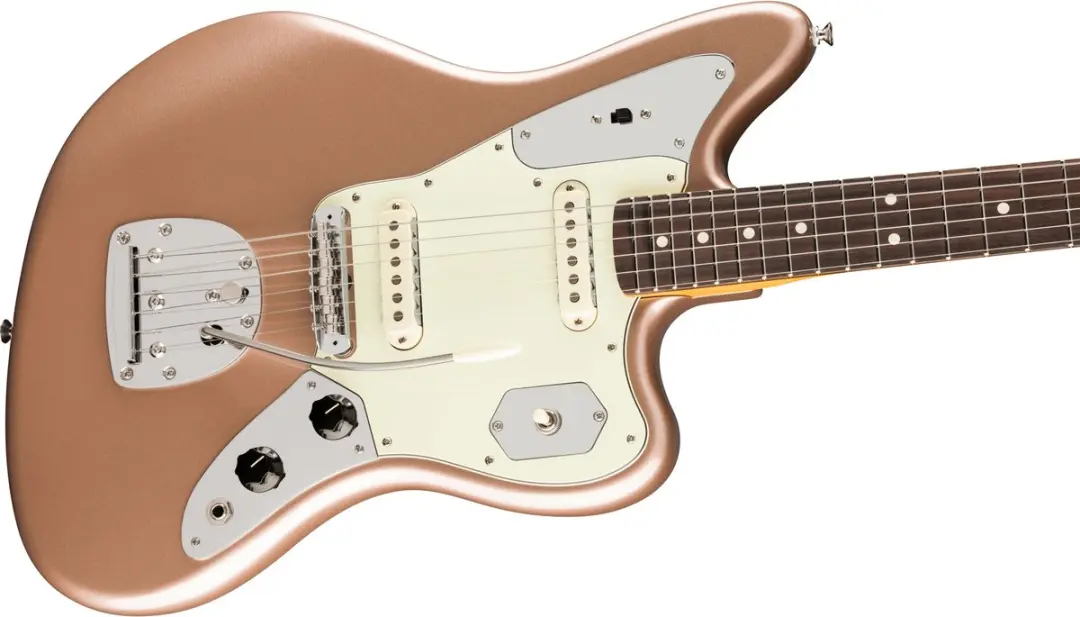 Fender American Professional Classic Jaguar RW Faded Firemist Gold Elektrische Gitaar