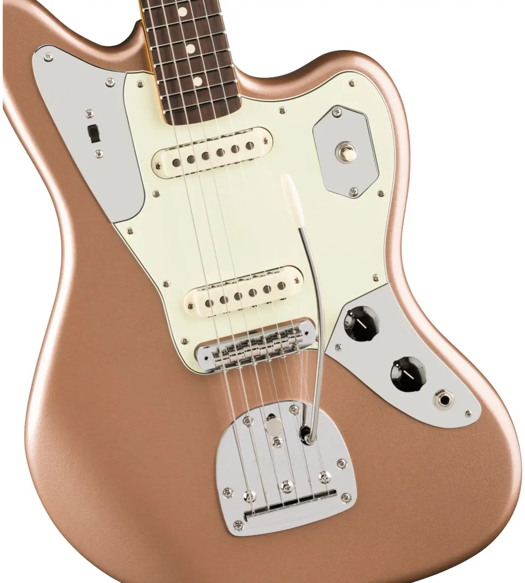 Fender American Professional Classic Jaguar RW Faded Firemist Gold Elektrische Gitaar