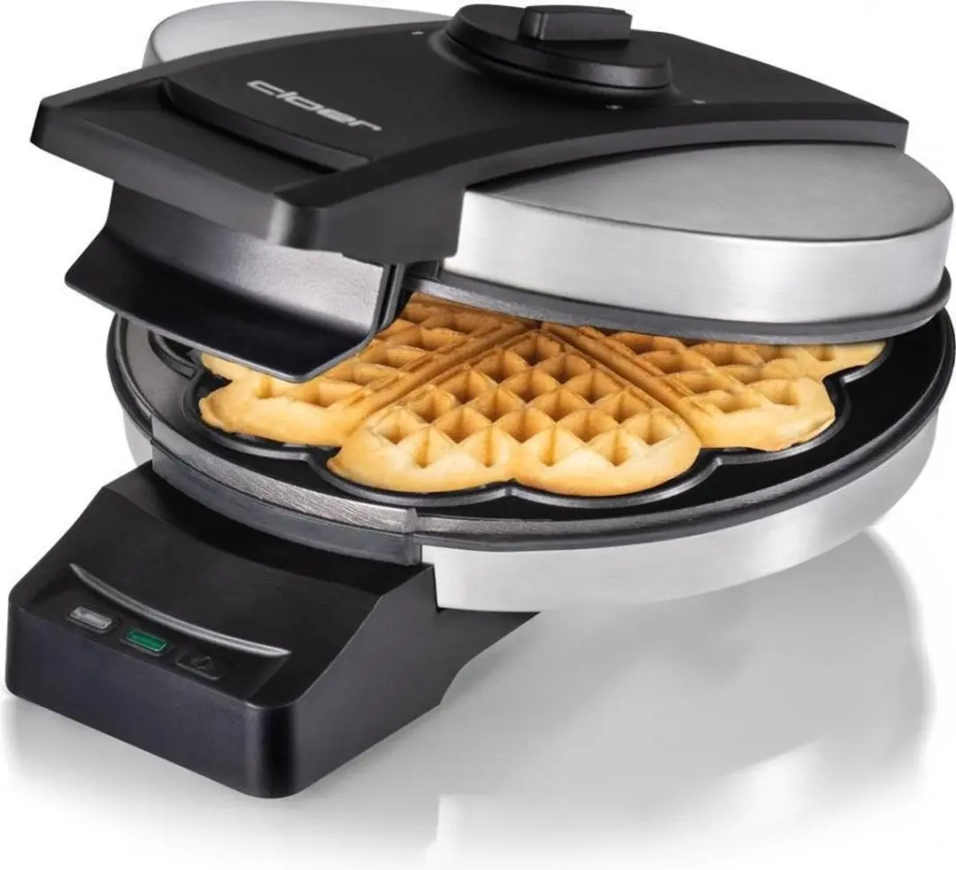 Cloer 1898 Wafelijzer 950W - Geborsteld RVS
