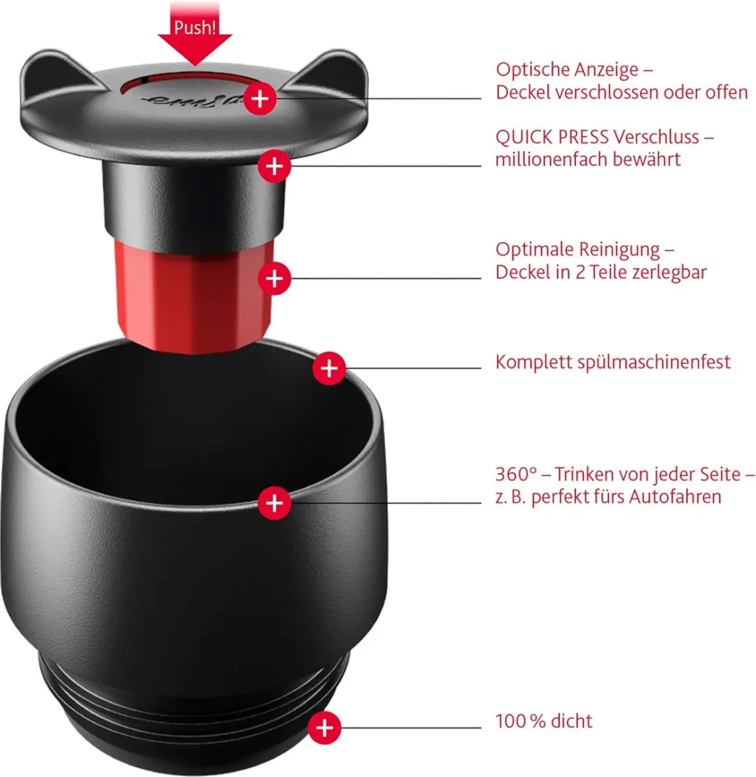 Emsa Travel Mug Grande Thermosbeker 500ml - Zwart
