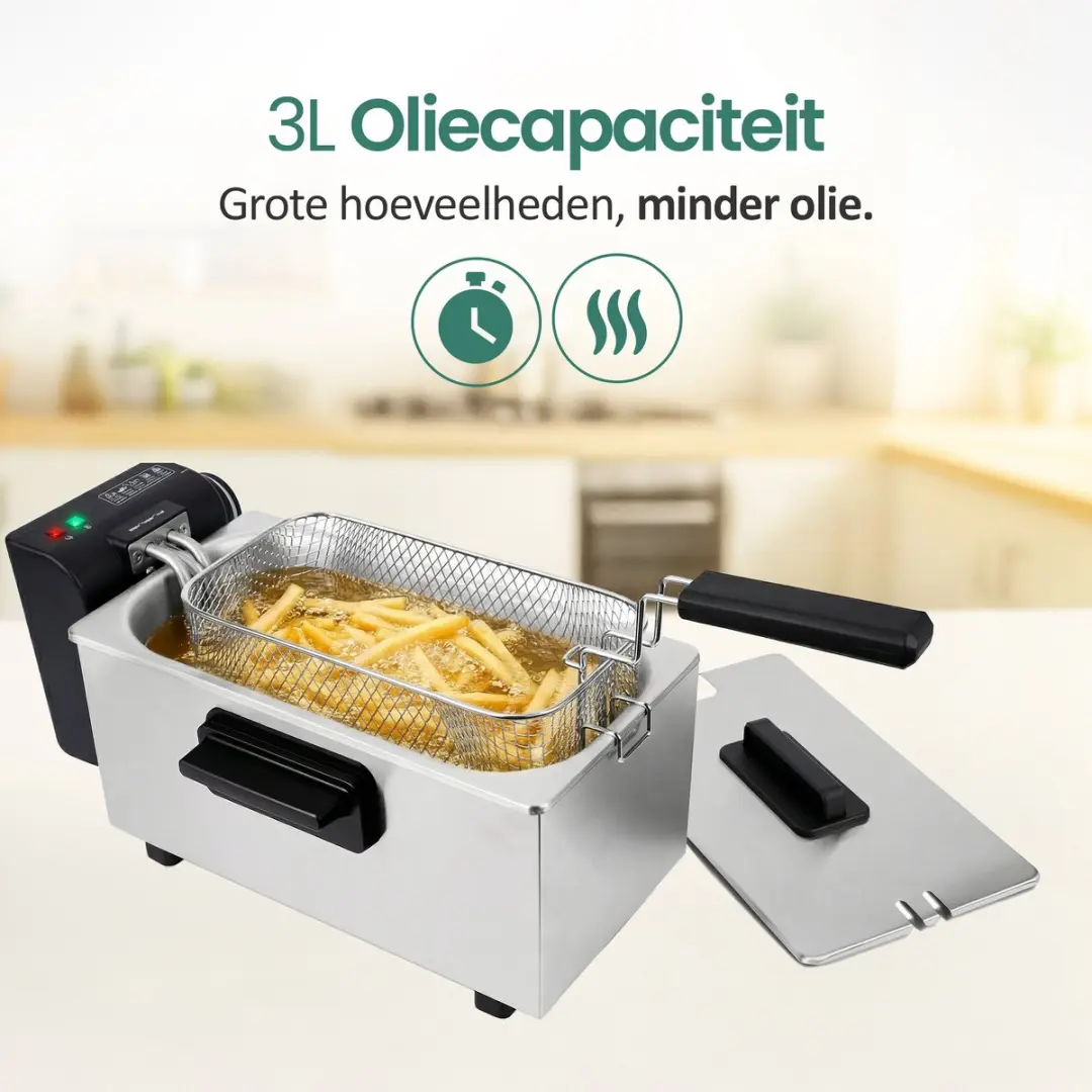 Emerio Frituurpan DF-132653 3L - RVS - 2000W