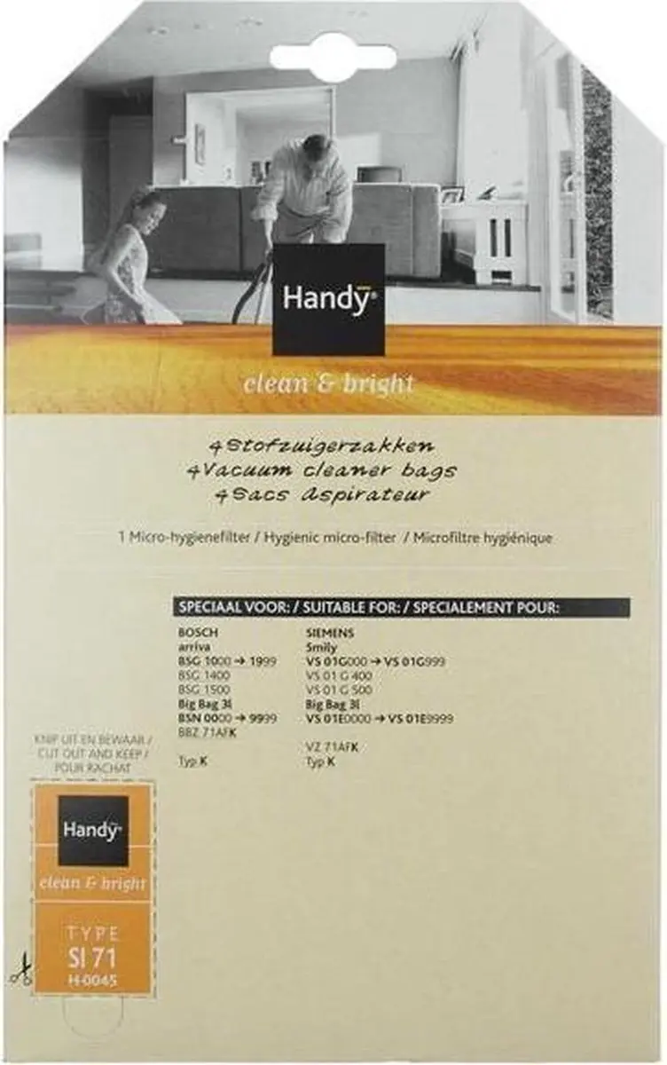 Handy SI71 Stofzuigerzakken - 5 Stuks - o.a. Bosch/Siemens