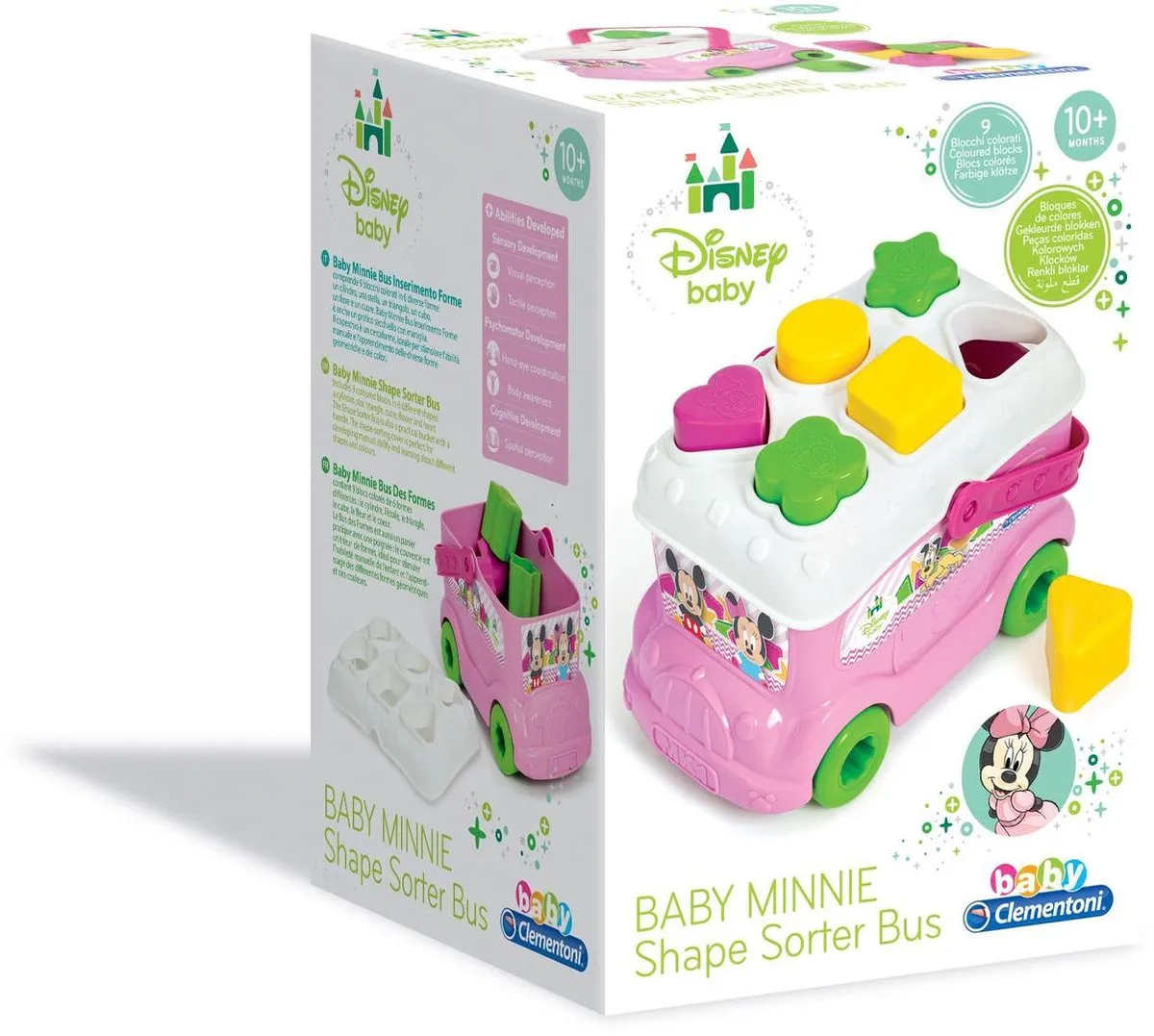 Clementoni Minnie Mouse Vormenbus Blokkendoos - Multi Kleur - afbeelding 6 van 6
