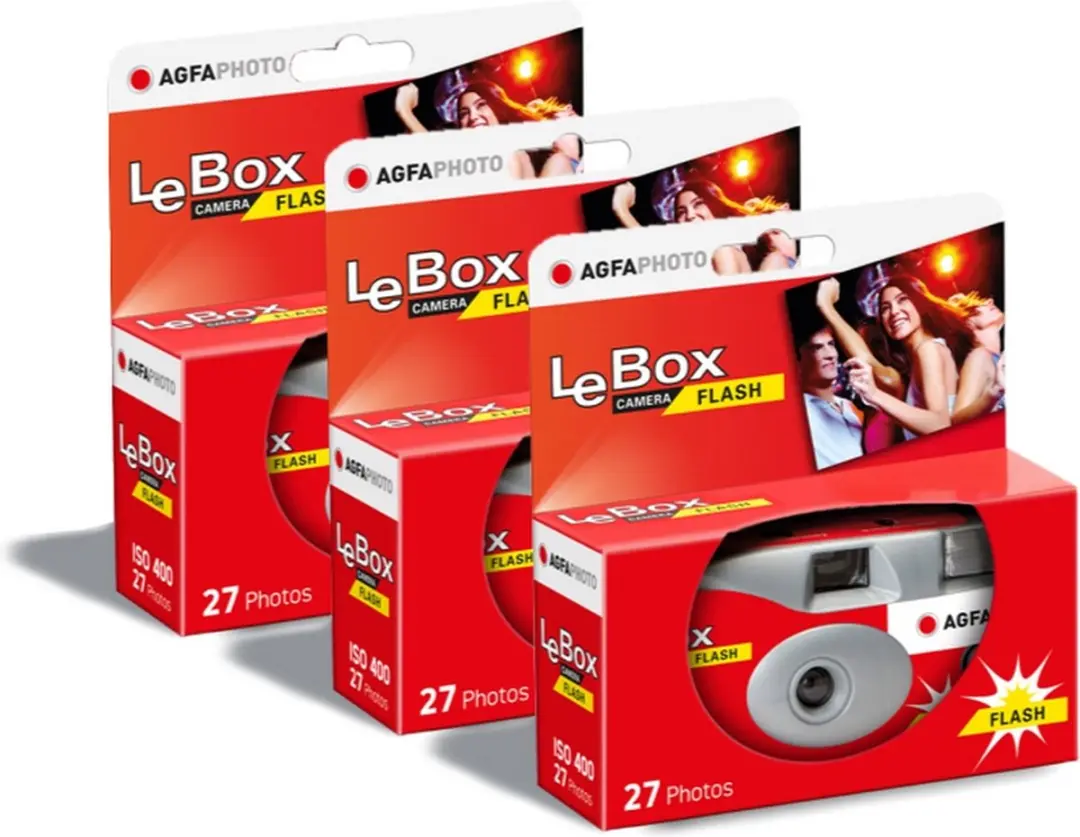 AgfaPhoto LeBox Flash Wegwerpcamera 27 Foto's - 3 Stuks