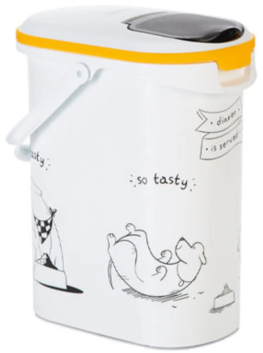 Curver Voedselcontainer Hond 54L - 28x50x61cm - Wit/Geel/Zwart - afbeelding 6 van 6