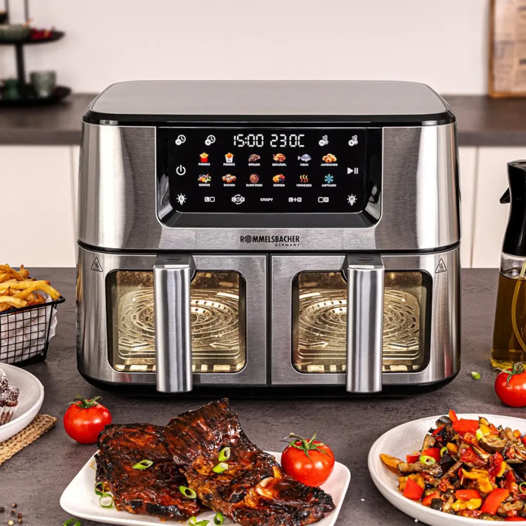 Rommelsbacher FRH 2650 Double Airfryer 2700W - 12 Programma's