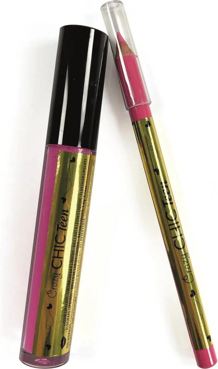 Clementoni Crazy Chic Lip Gloss & Potlood Roze