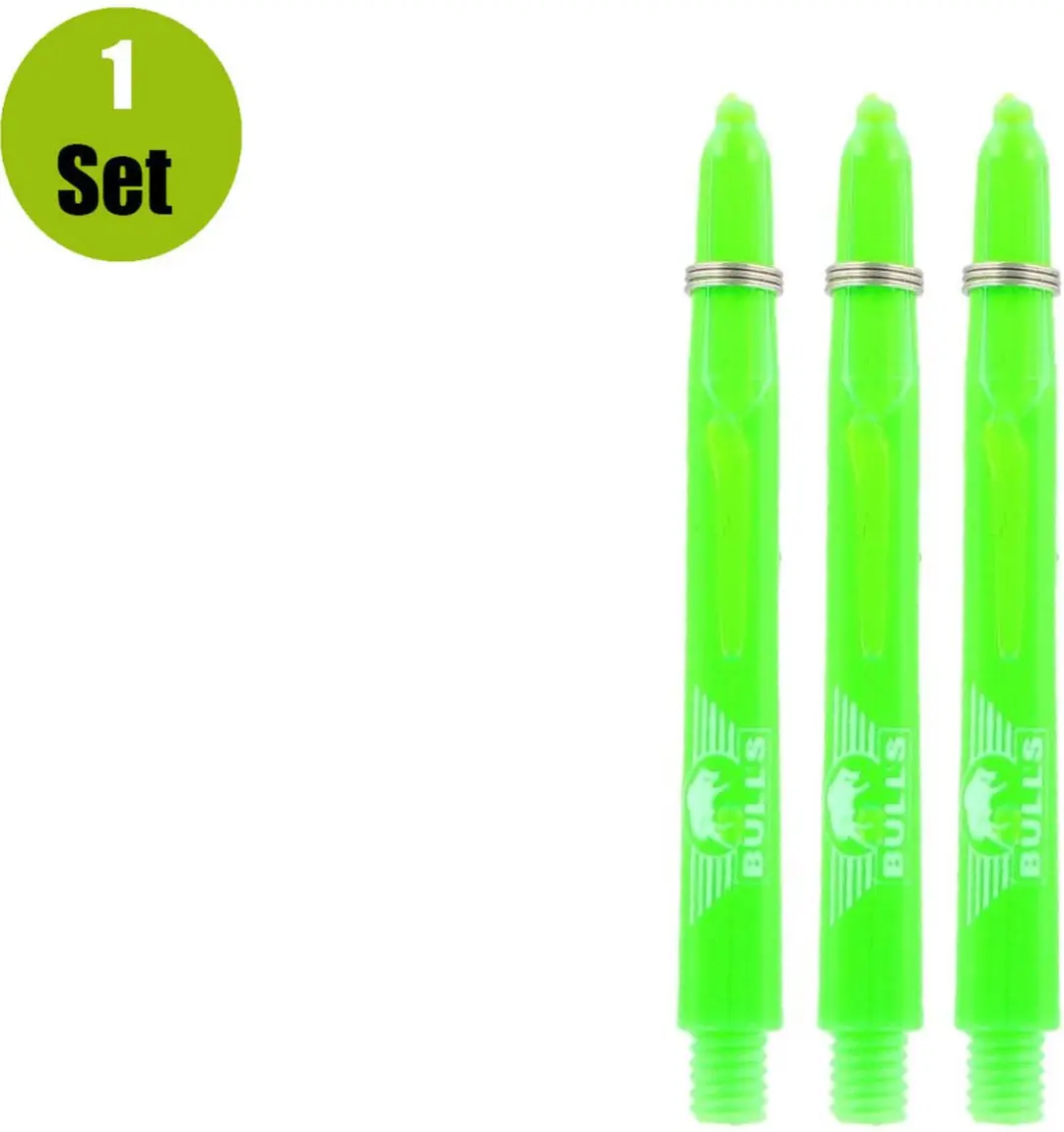 Bull's Nylon Glowlite Green Dart Shafts BU-55423 - 3 Stuks