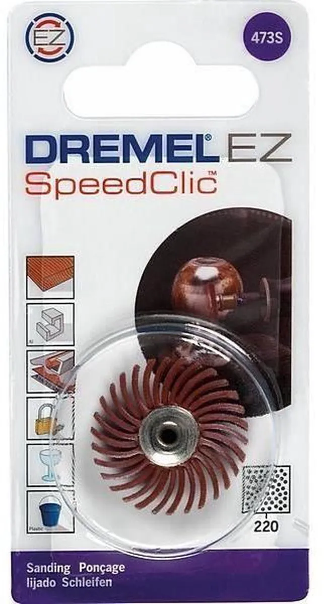 Dremel EZ SpeedClic 473S Detailpolijstschijf 220 Korrel - 2615S473JA