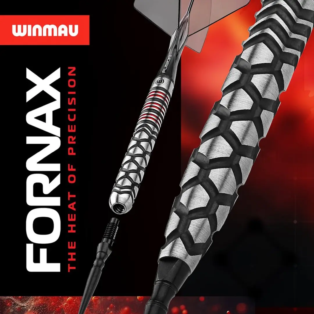 Winmau Fornax Parallel Switch Point Dartpijlen 3 Stuks - Rood/Zilver/Zwart