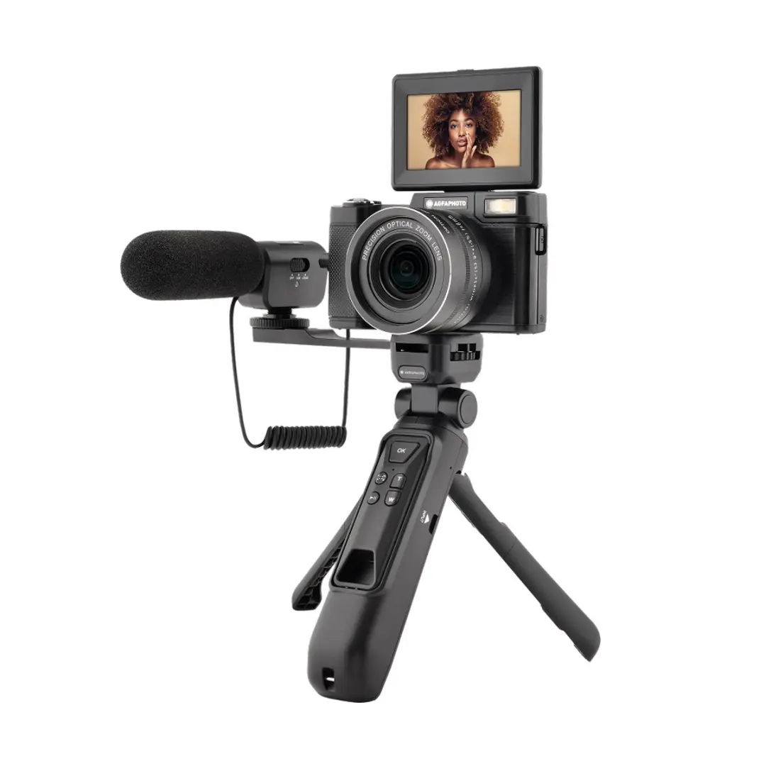 AgfaPhoto VLG4KOPT2 Vlogging-set - 4K Camera - 24MP - 32GB - Zwart