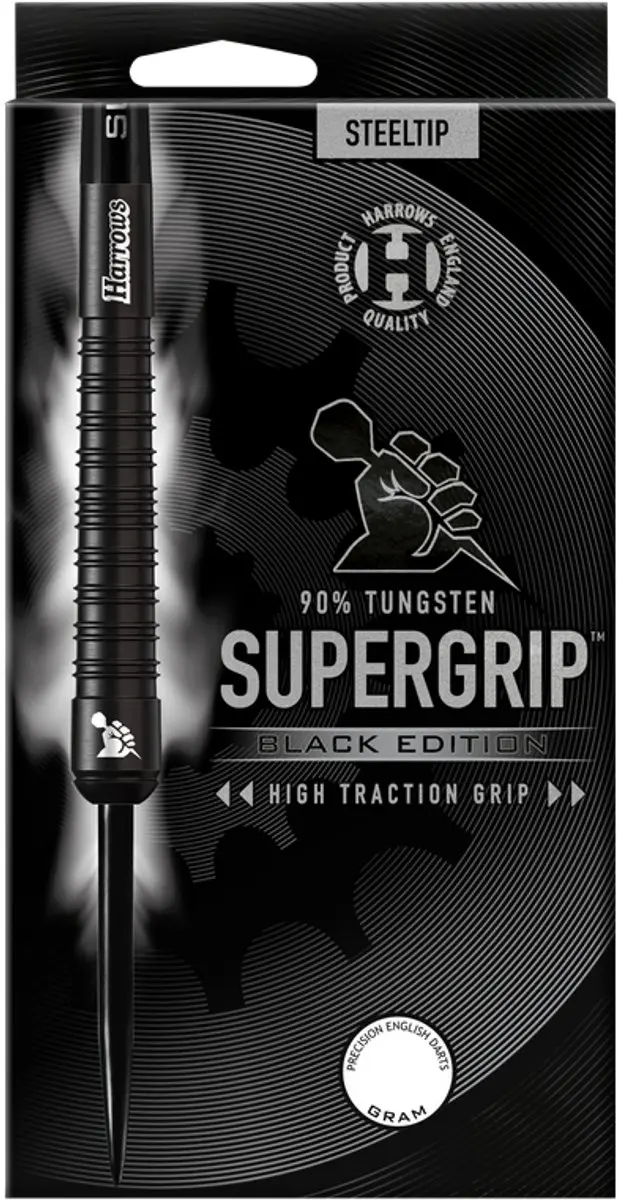Harrows Supergrip Black Edition 25gr Tungsten - 3 Stuks