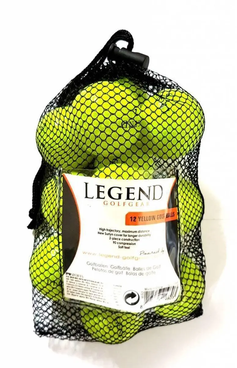 Legend Distance Golfballen Geel - 12 Stuks