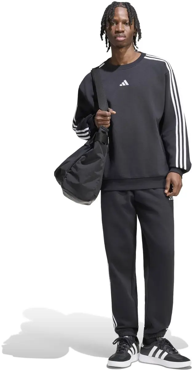adidas M 3S FL TC PT Trainingsbroek L - Zwart/Wit