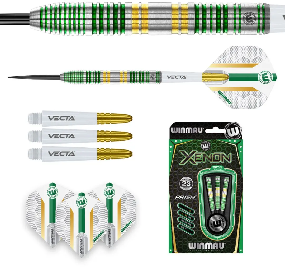 Winmau Xenon 90% Dartpijlen - 3 Stuks - Groen