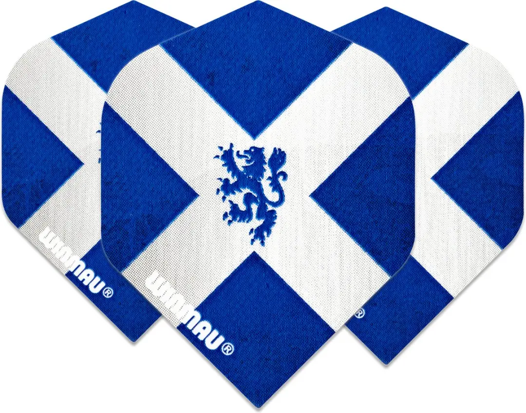 Winmau Mega Standard Scotland Dartvluchten 3 Stuks - Wit Blauw