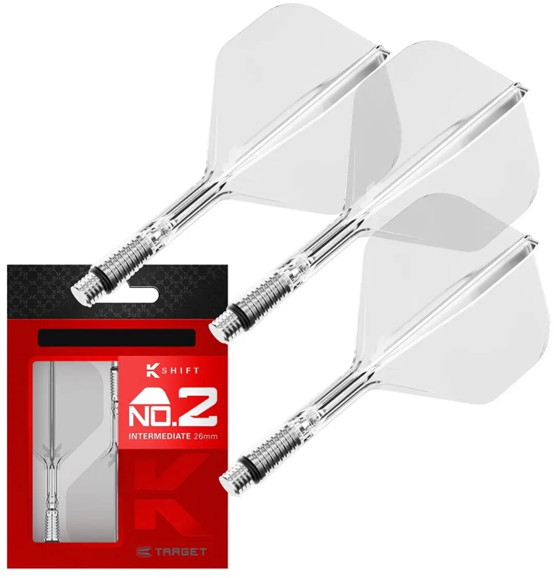 Target K-Shift Clear NO2 Dart Flights 3 Stuks