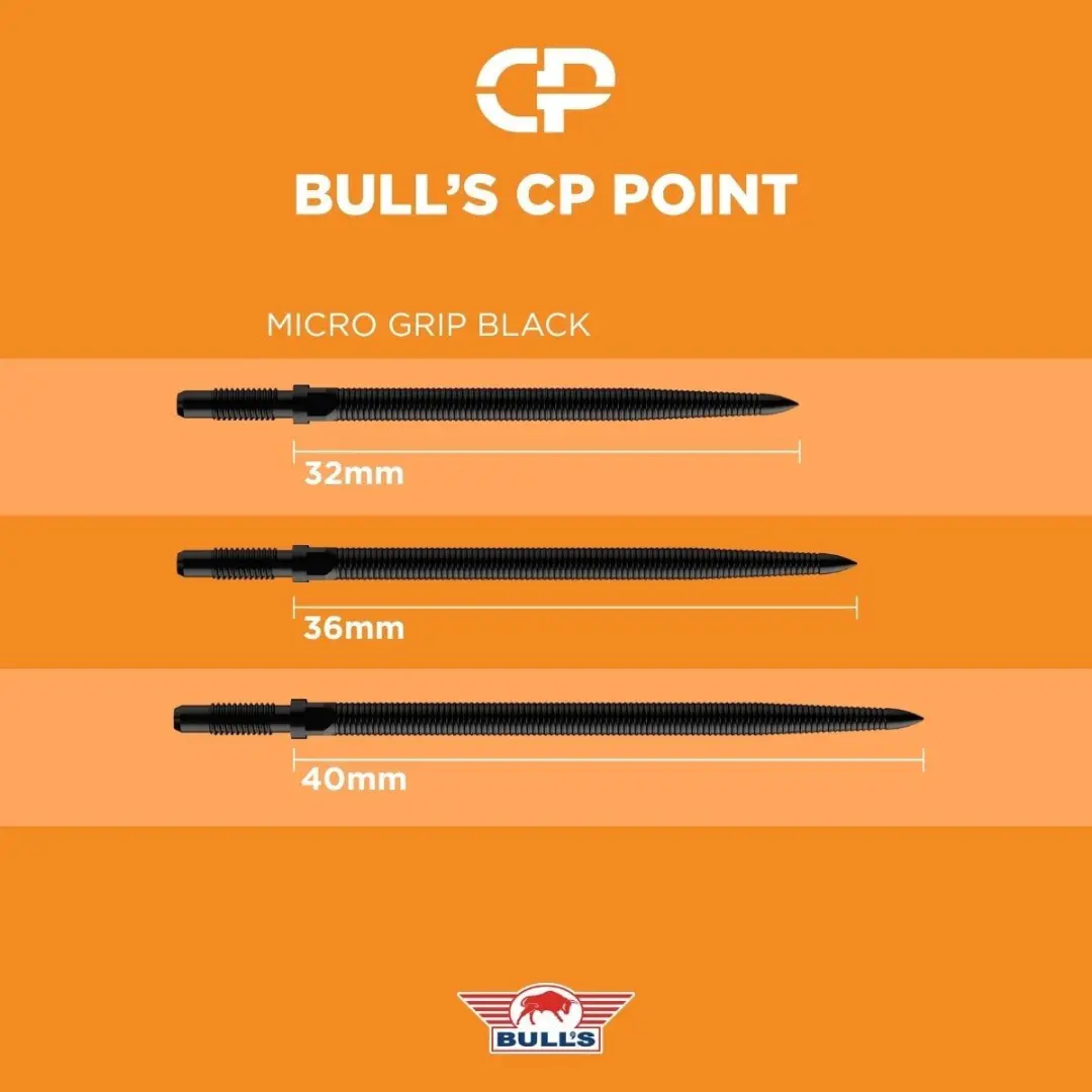 Bull's CP Micro Grip Points - Zwart