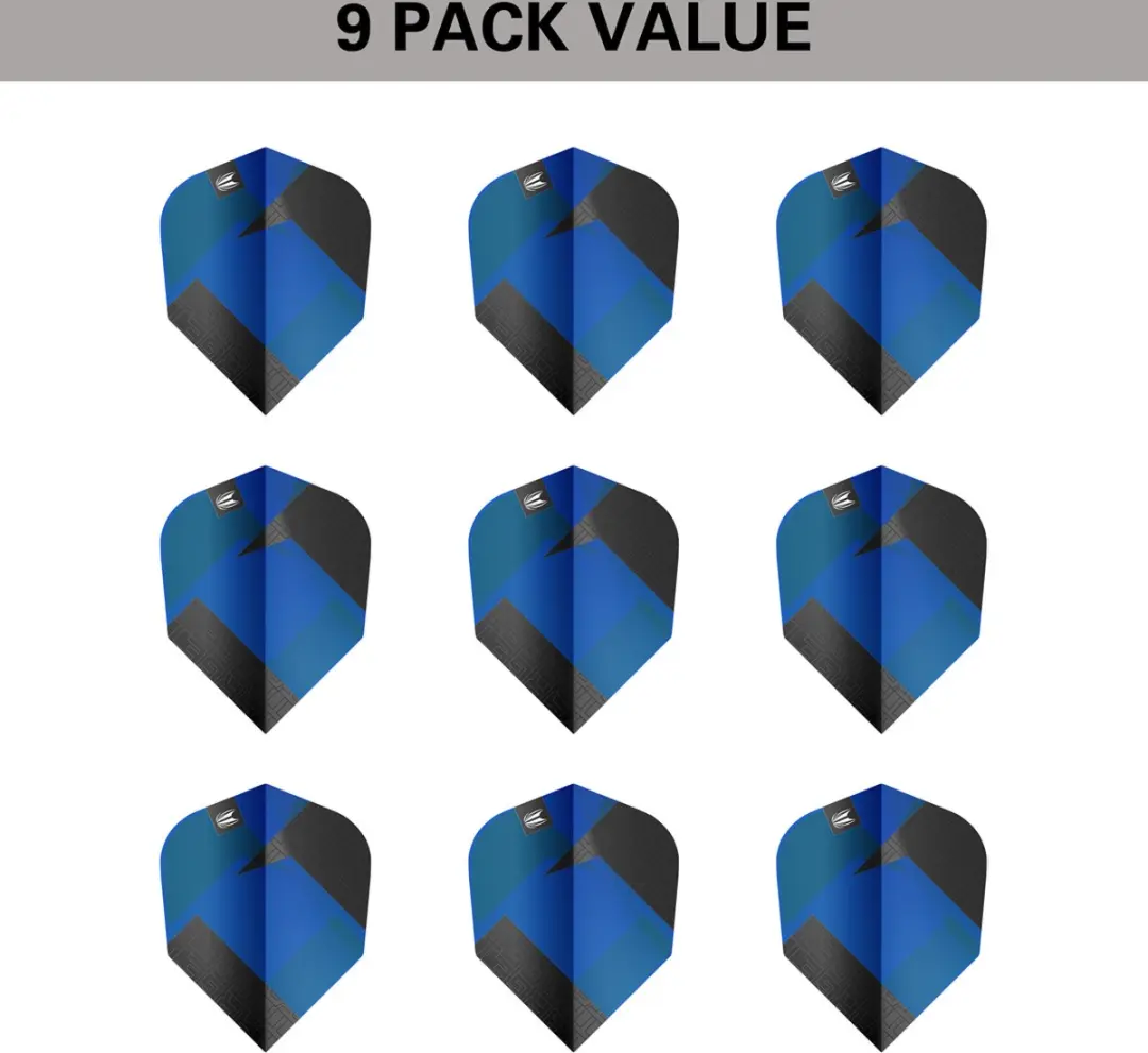 Target Tag 3 Set NO6 Dart Flights - Blauw/Zwart