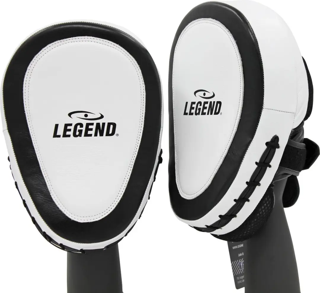 Legend Focus Pads Leder Heavy Duty Gel - Stootkussen - Zwart/Wit