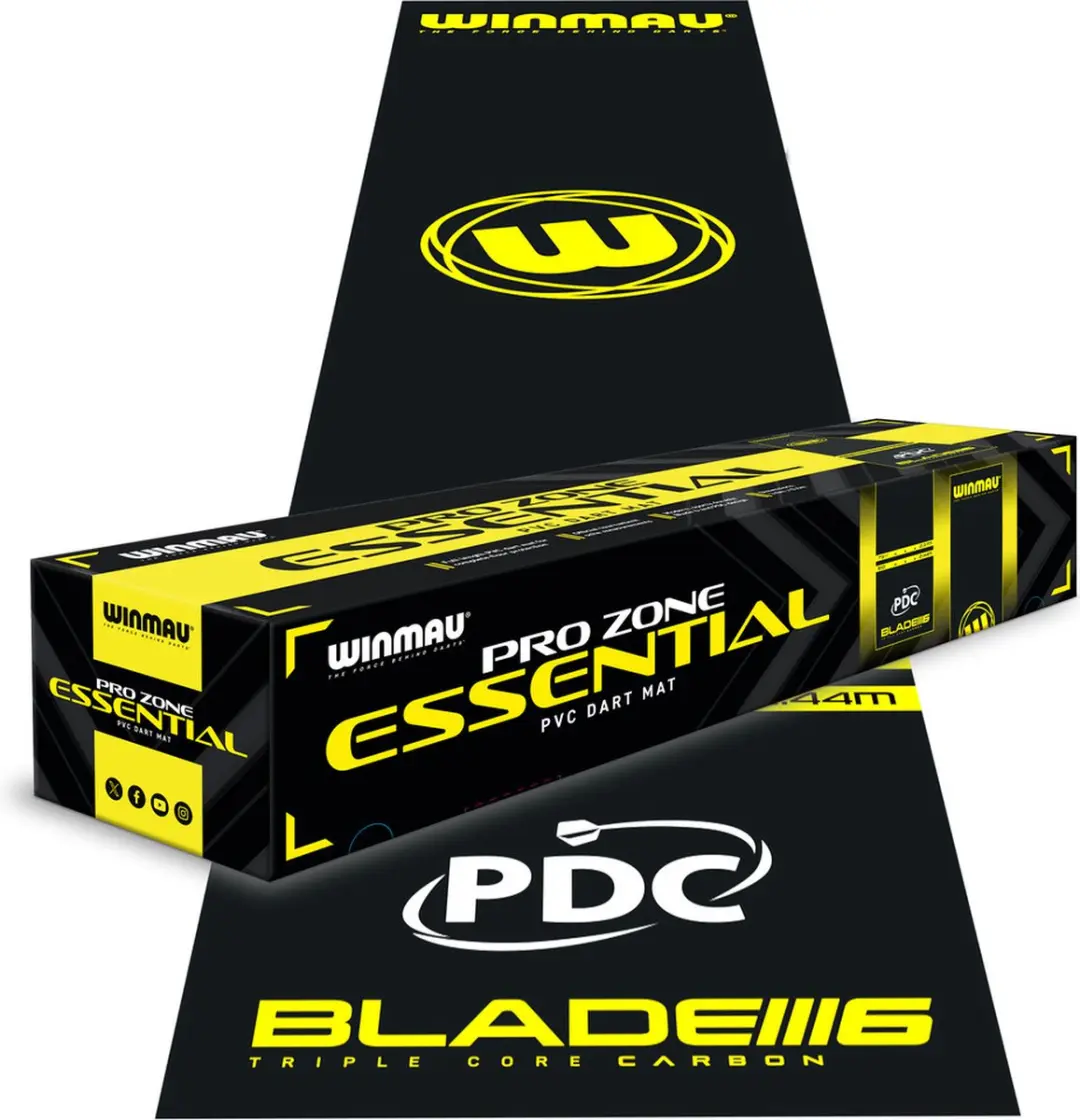 Winmau Pro Zone Essential PVC Dartmat - Zwart