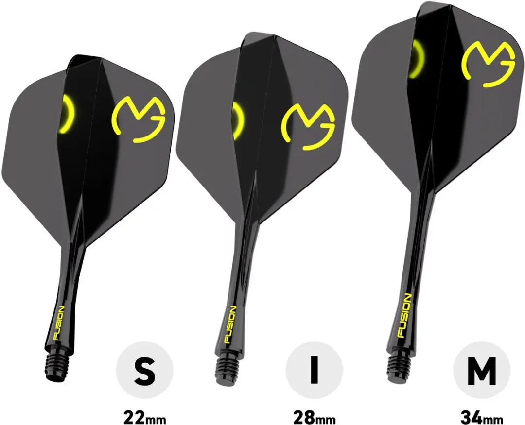 Winmau Fusion Michael van Gerwen Dart Flights - 3 Stuks Groen/Zwart