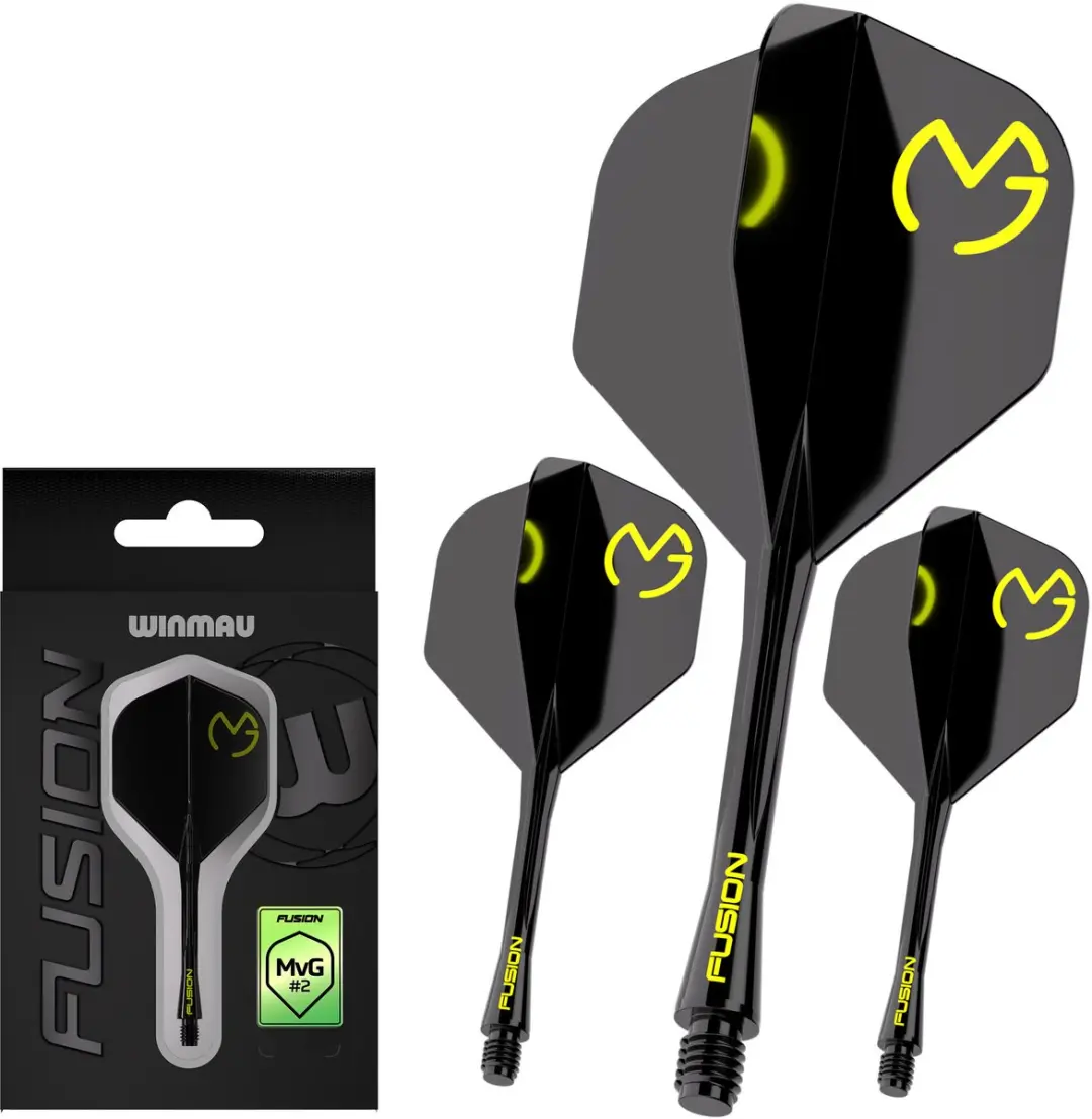Winmau Fusion Michael van Gerwen Dart Flights - 3 Stuks Groen/Zwart