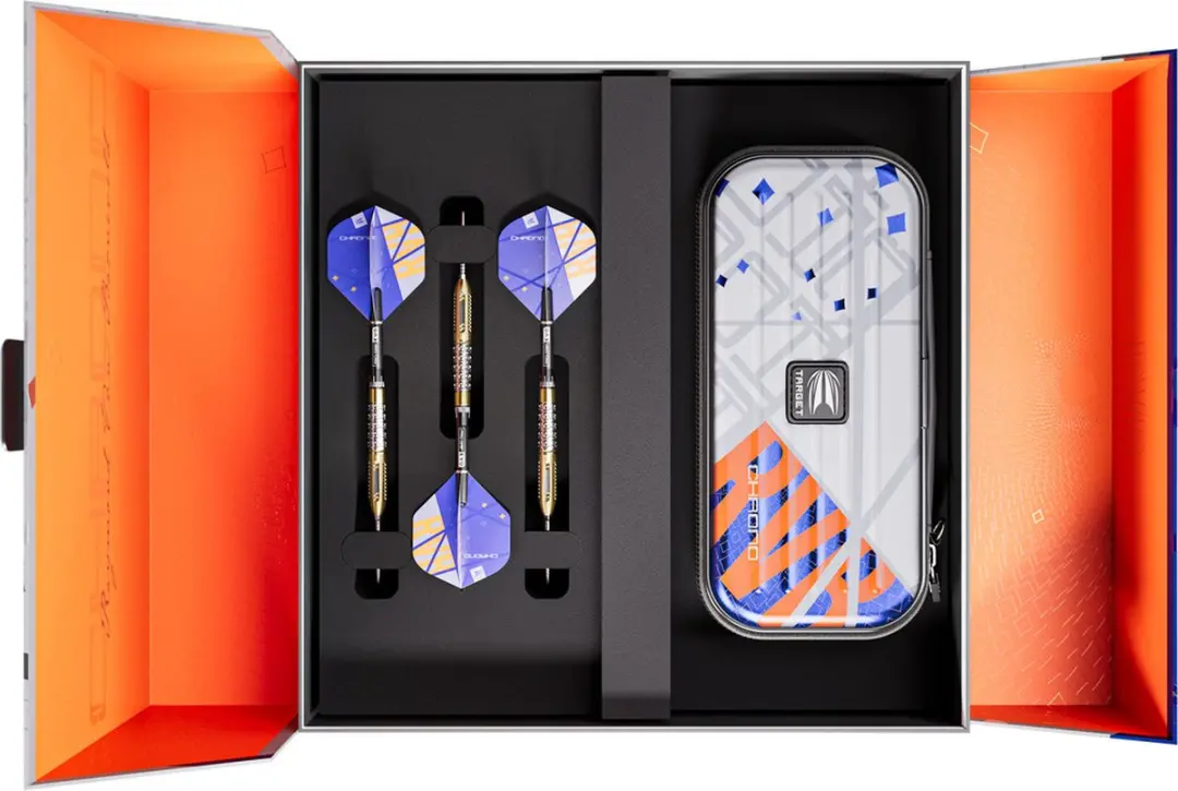 Target Raymond van Barneveld Chrono Swiss Point 95% Dartpijlen - 3 Stuks - Goud/Zilver