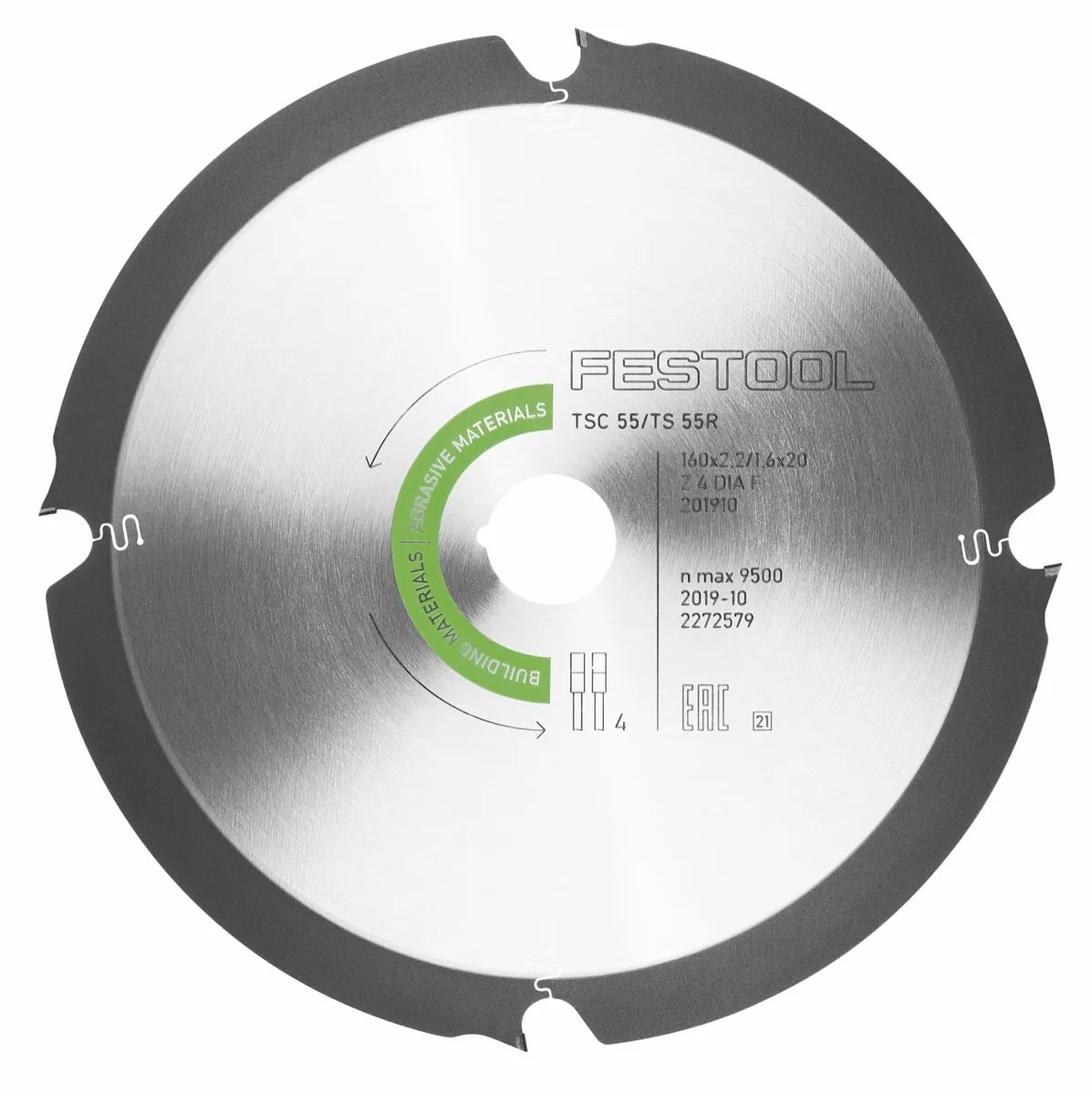 Festool Cirkelzaagblad 201910 - Ø160mm Asgat 20mm 4T