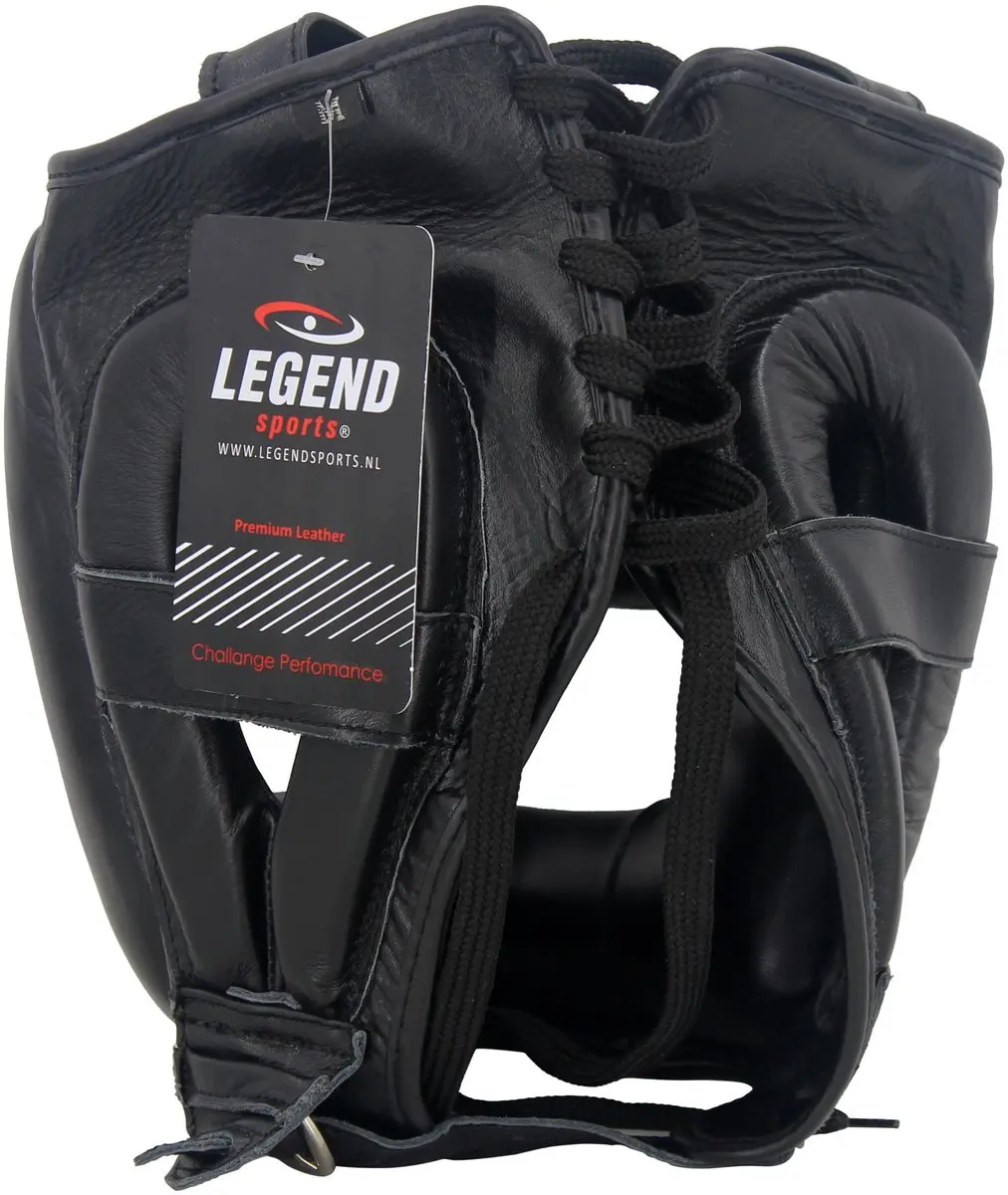 Legend Leder Hoofdbeschermer PRO Mat Zwart XL