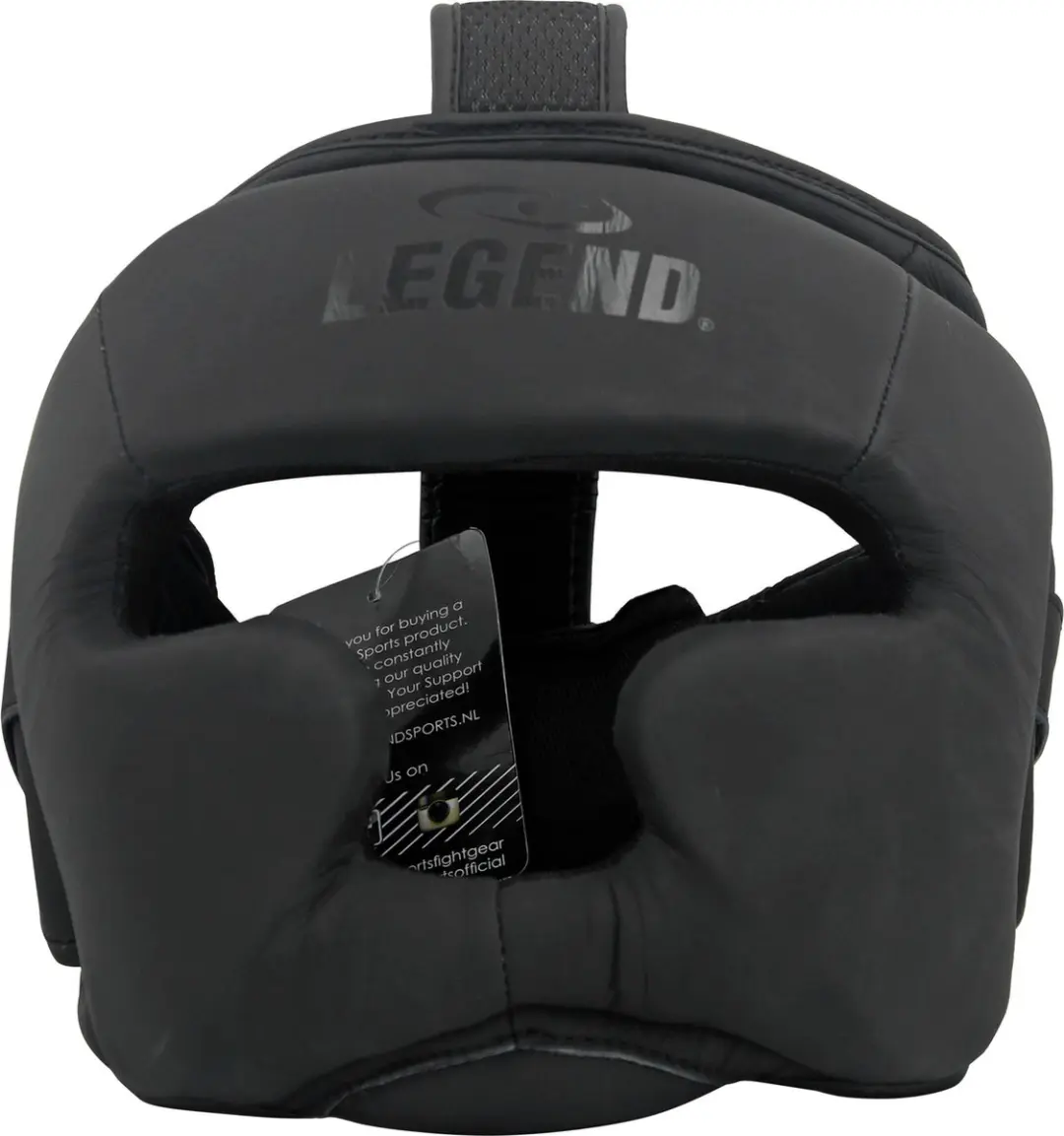 Legend Leder Hoofdbeschermer PRO Mat Zwart XL