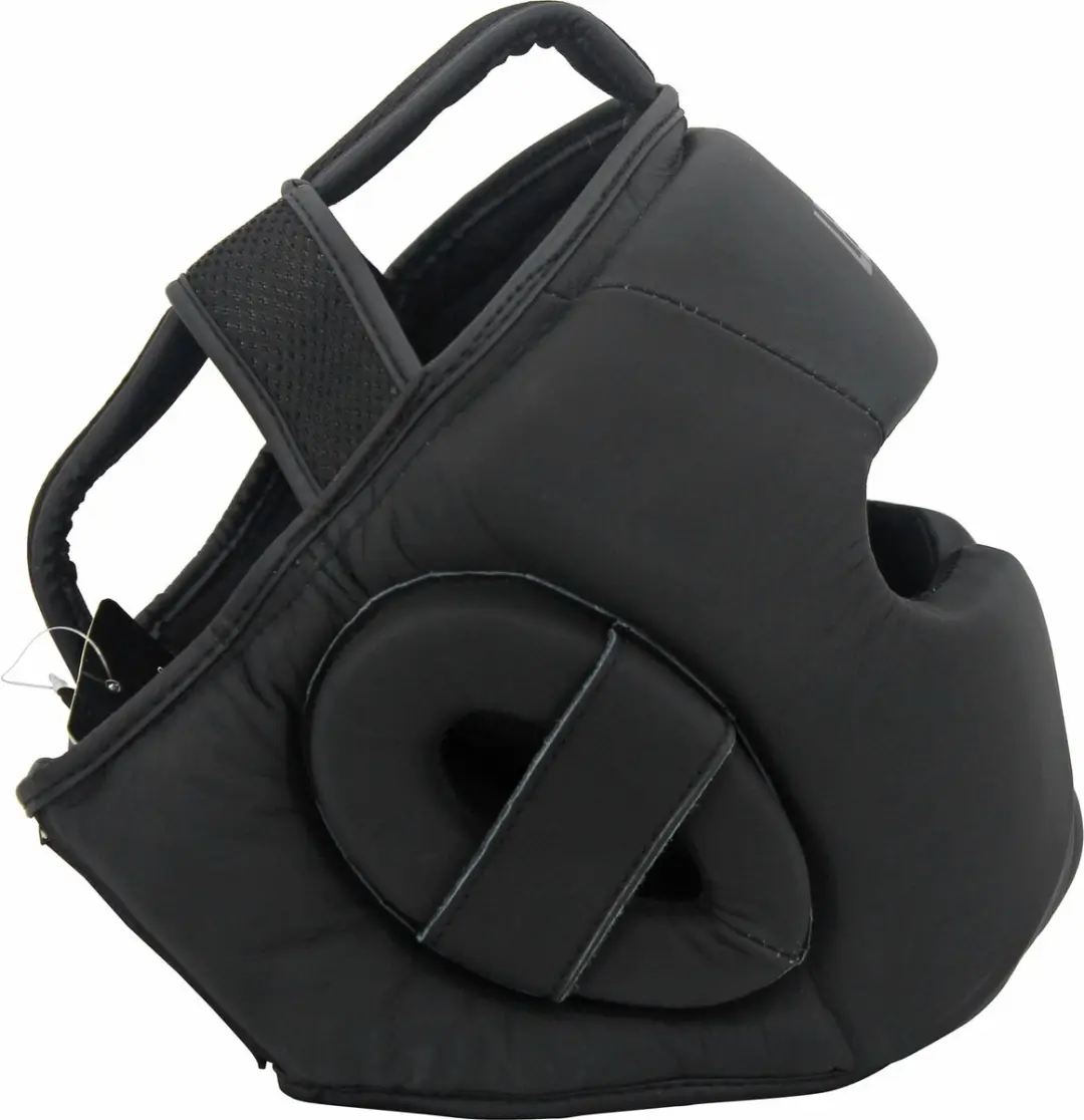 Legend Leder Hoofdbeschermer PRO Mat Zwart XL