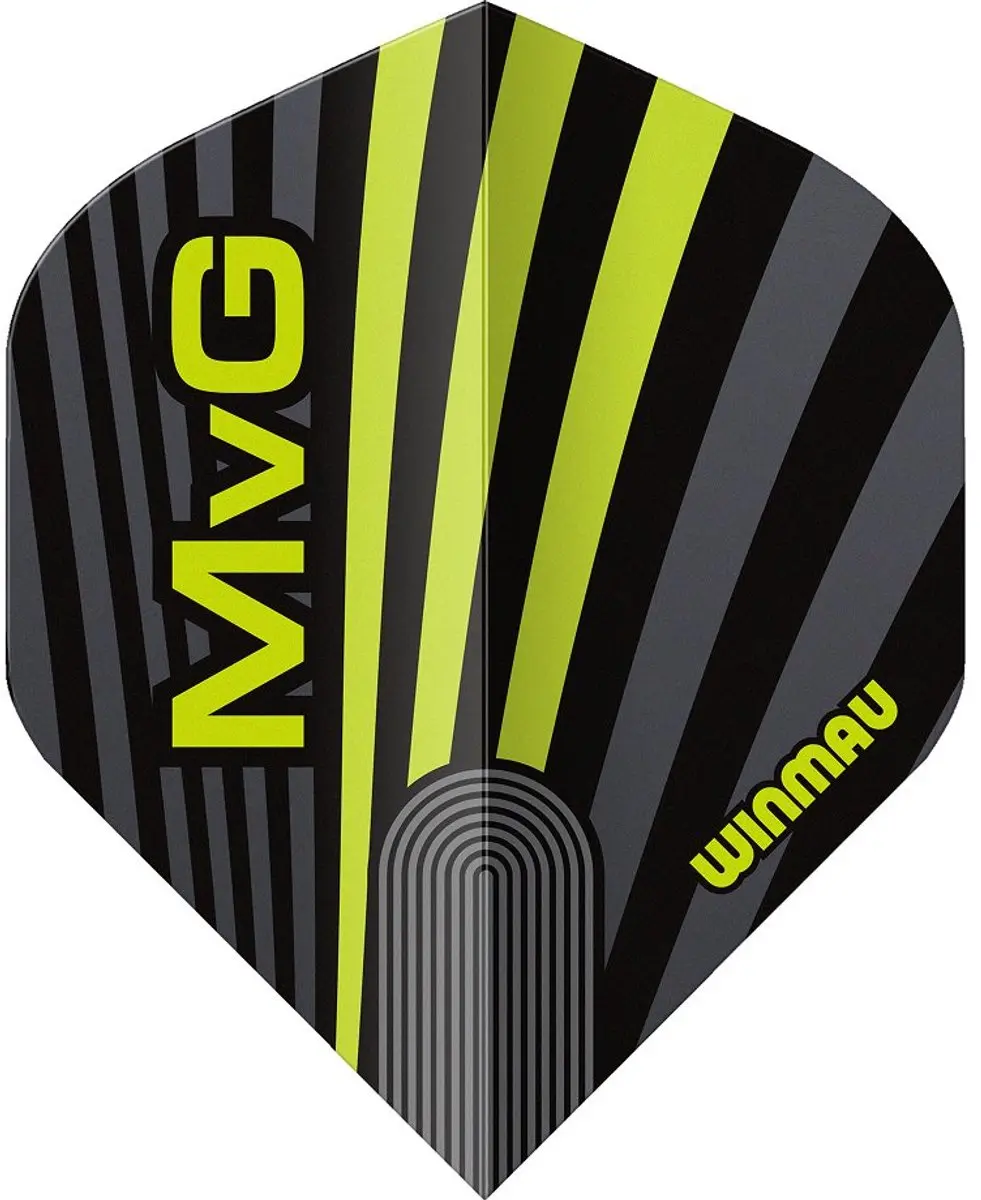 Winmau Prism Delta MVG Dart Flights - 3 Stuks - Grijs/Groen
