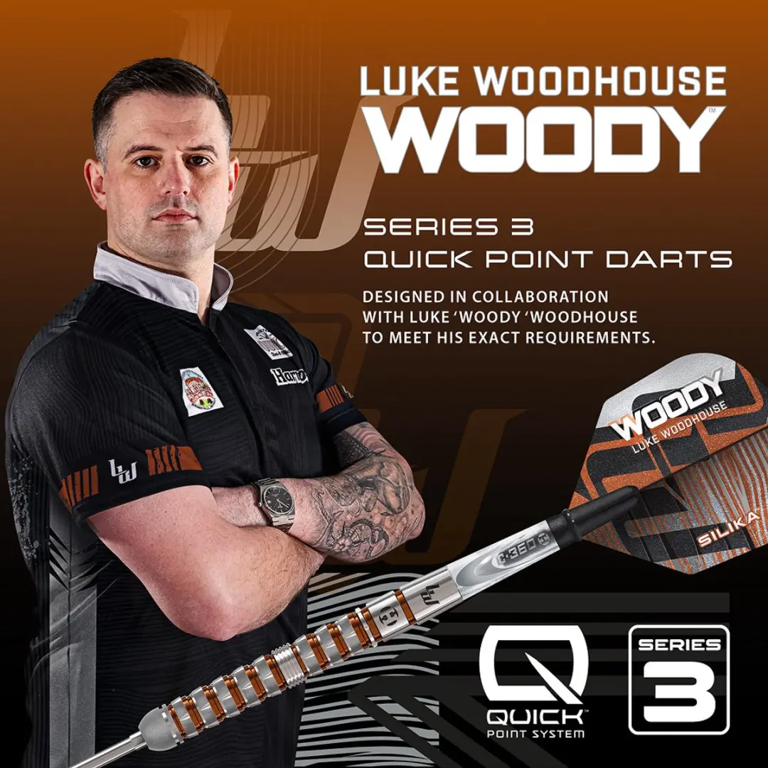 Harrows Luke Woodhouse Series 3 Dartset 25gr - 3 Stuks - 90% Tungsten