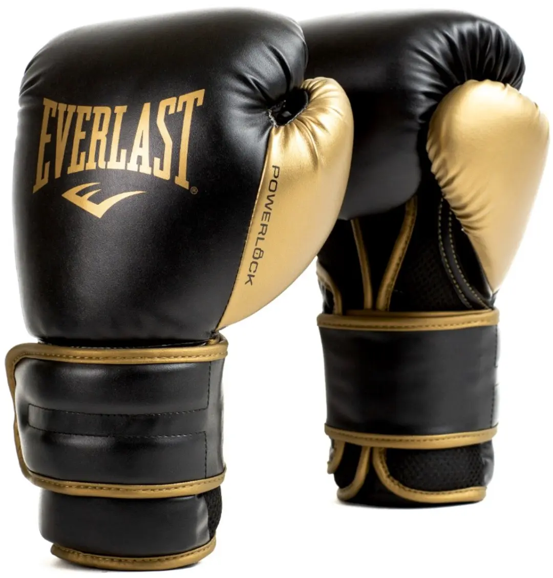 Everlast Powerlock 2R Training Handschoenen 10 oz - Zwart/Goud