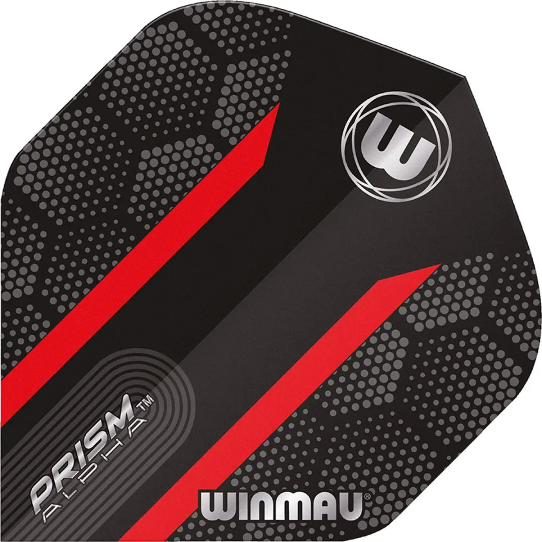 Winmau Prism Alpha Extra Thick Dart Flights - 3 Stuks - Zwart/Rood
