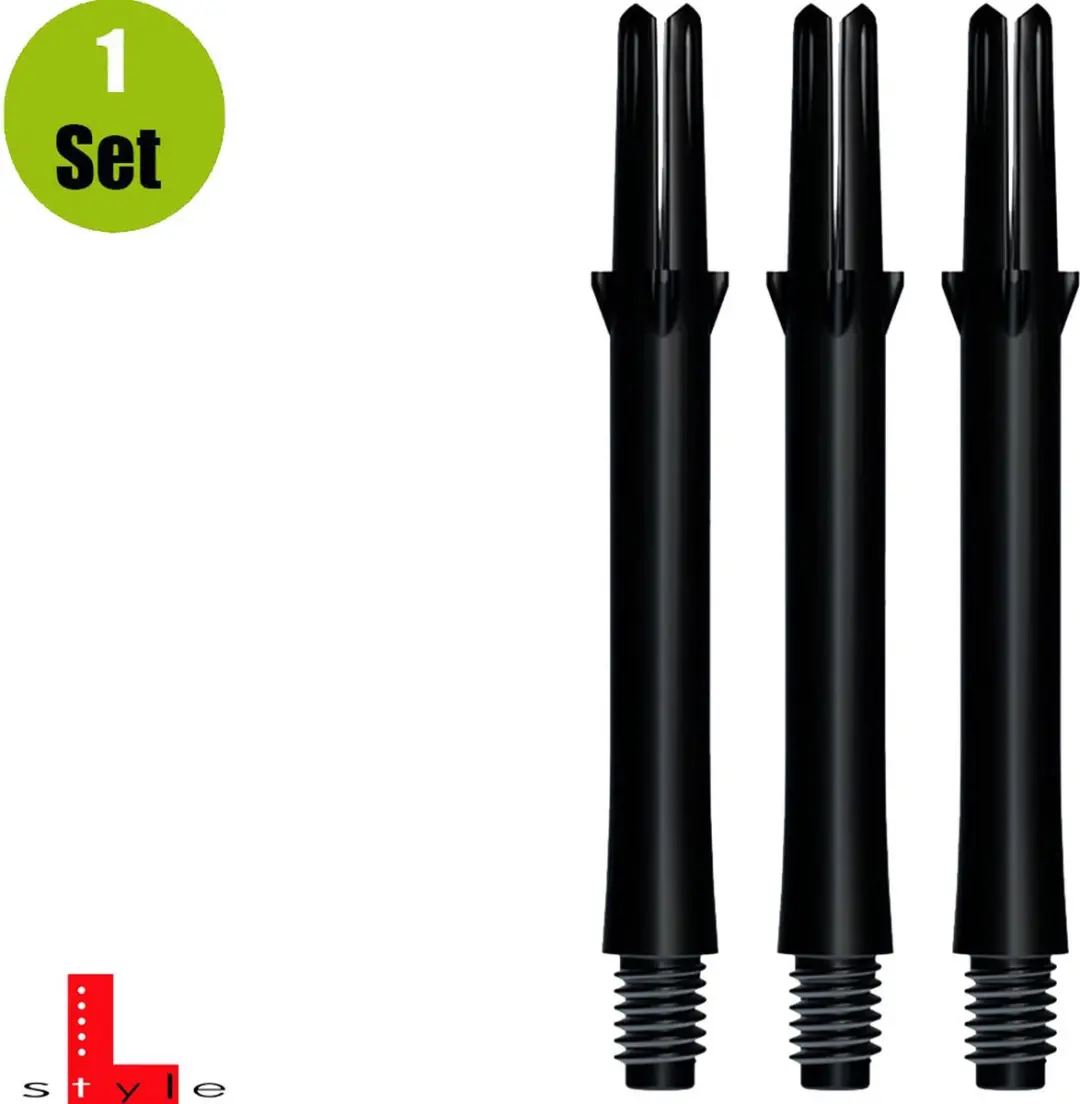 L-Style L-Shaft Locked Straight Dart Shafts SL1004 - 3 Stuks - Zwart