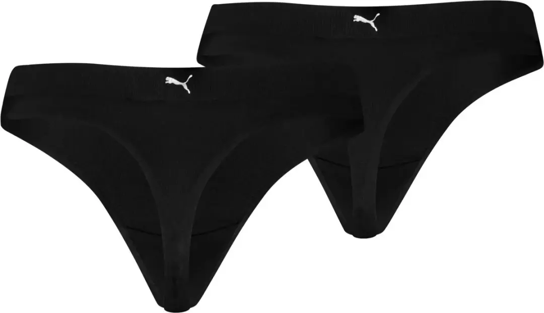 PUMA Naadloze Sport String Strings - 6 Stuks - Maat M - Zwart
