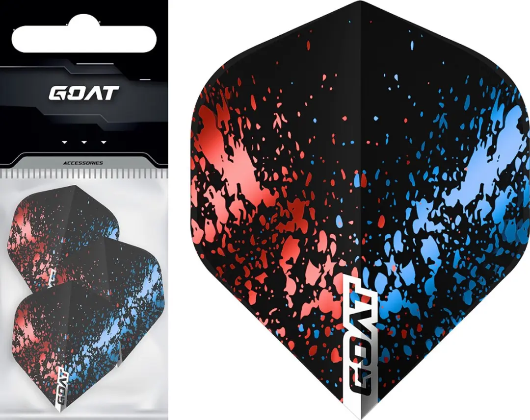 goat Inspire NO2 Dart Flights GD7005240 - 3 Stuks - Blauw/Rood/Zwart