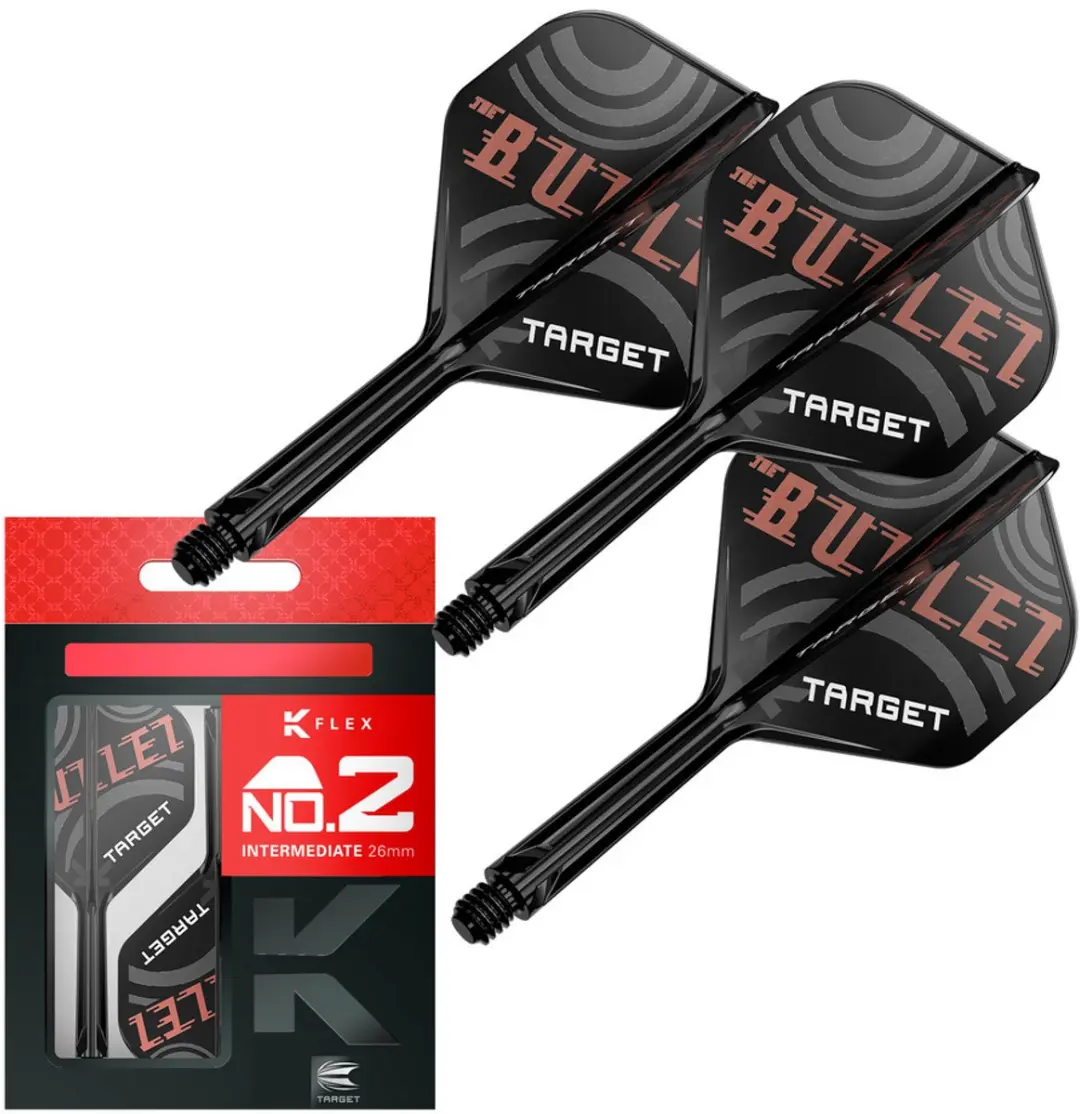 Target K-Flex Stephen Bunting NO2 Dart Flights - 3 Stuks - Rood/Zwart