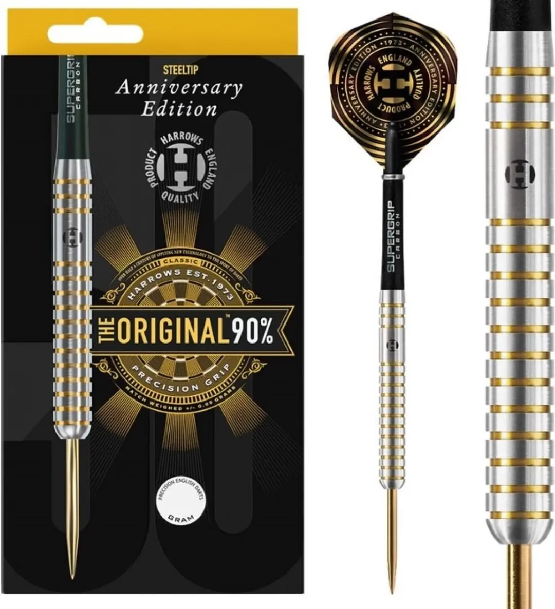 Harrows The Original 90% Tungsten 26GR - 3 Stuks - Goud/Zwart