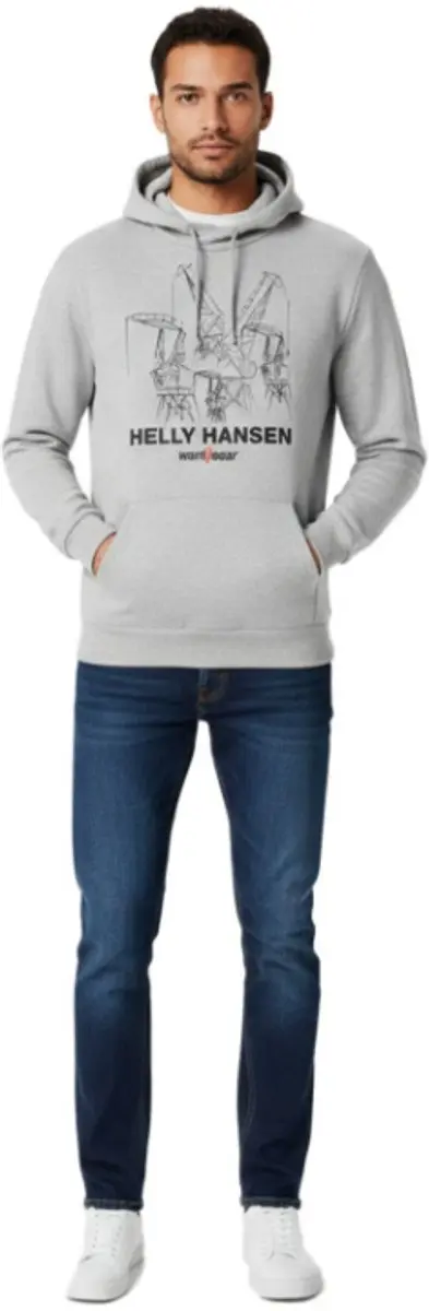 Helly Hansen Manchester Grafische Hoodie - M - Lichtgrijs