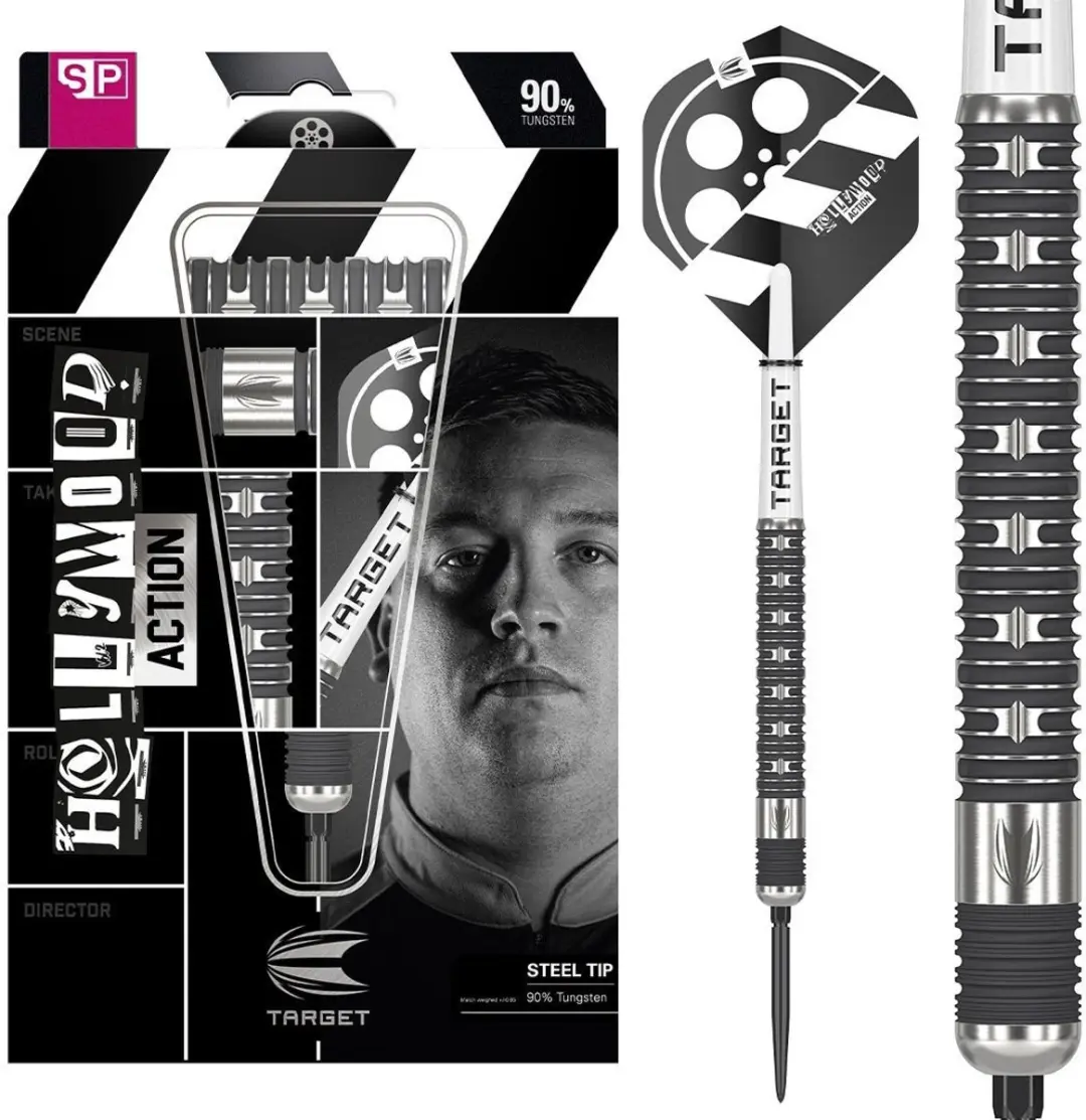 Target Chris Dobey Hollywood Action Swiss Point 90% Dartpijlen - 3 Stuks