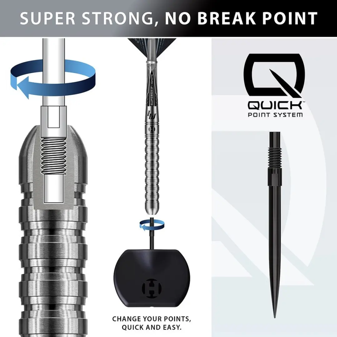 Harrows Luke Woodhouse 90% Tungsten 21GR Darts - 3 Stuks - Zilver