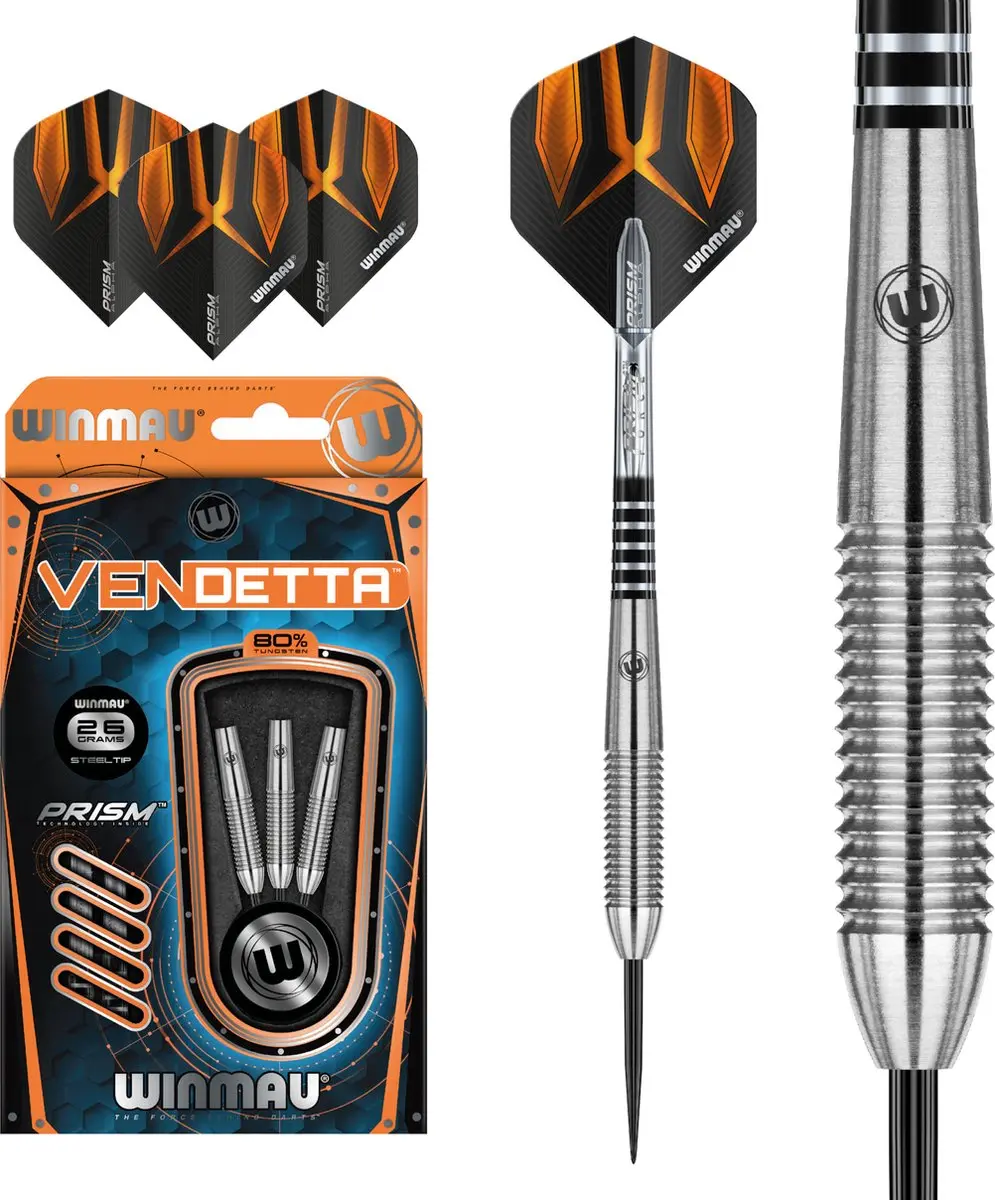 Winmau Vendetta 80% 26g Dartpijlen - 3 Stuks - Zilver
