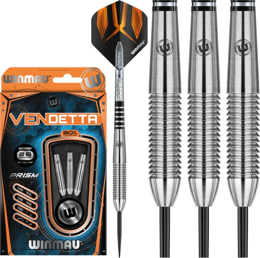 Winmau Vendetta 80% 26g Dartpijlen - 3 Stuks - Zilver