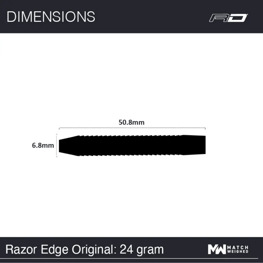 Red Dragon Razor Edge 85% Dartpijlen 3 Stuks - Zilver